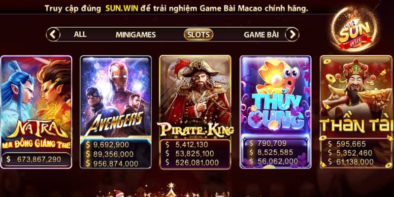 Cơ hội trúng hũ tại sảnh nổ hũ Sunwin cao 